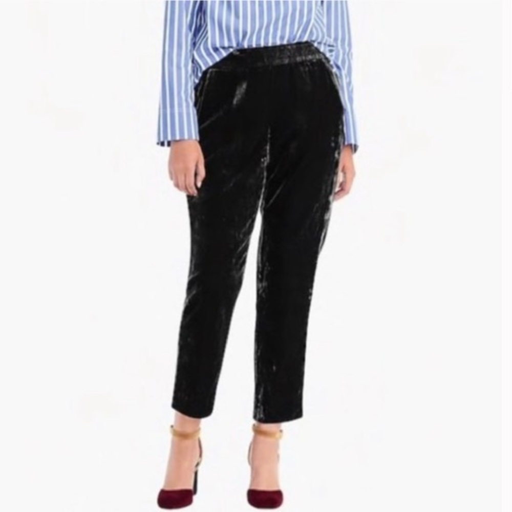 J.Crew Pull-on Easy Pant in Velvet Black Sz4